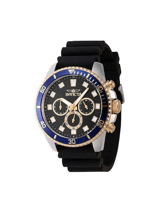 Invicta Pro Diver Uhr Batterie mit Schwarz Kautschukarmband