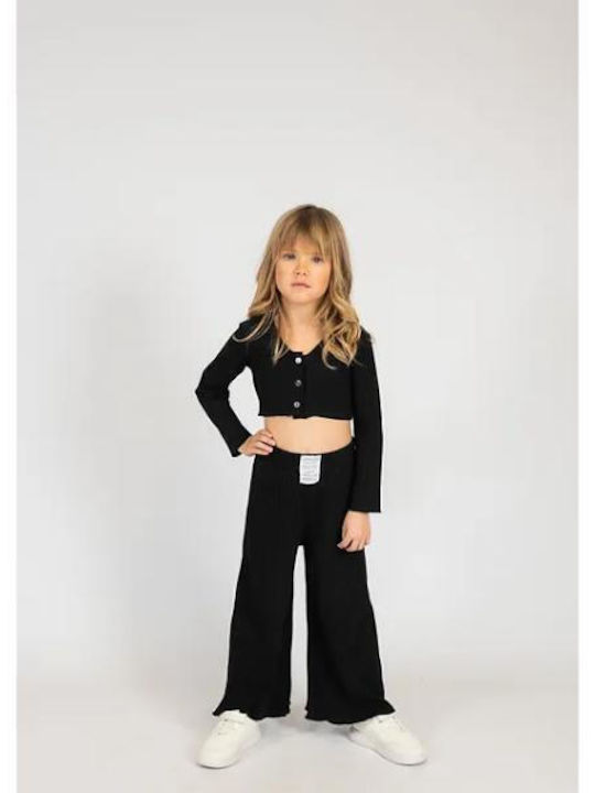 HappyNest Kids Set with Pants Winter 2pcs Black