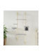 vidaXL Scratching Post Cat Trees Gray Wall Mounted 4 levels 79.5x35x180cm