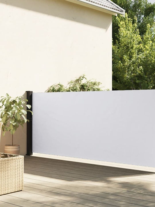 vidaXL Terrace Sideway Sunshade Roller White 1.2x5cm