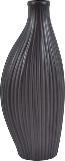Ankor Διακοσμητικό Βάζο Κεραμικό Γκρι Φ15xΥ35.5cm