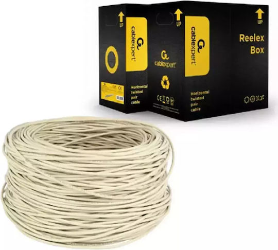 Cablexpert U/UTP Cat.6 (Gigabit) Καλώδιο Δικτύου Ethernet χωρίς ακροδέκτες 305m Γκρι