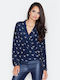 Figl Damen Bluse Langärmelig Blau