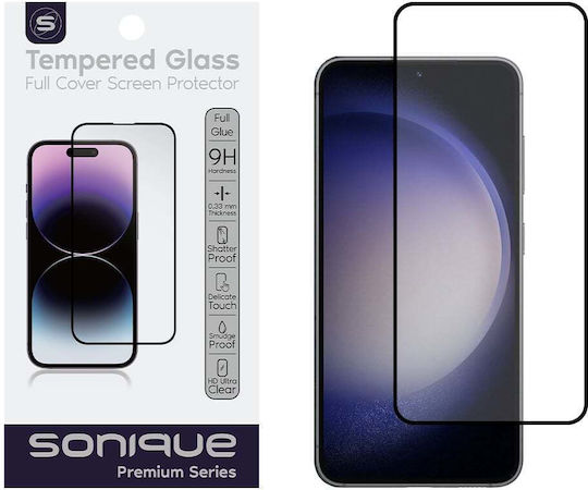 Sonique Hardy Glass Premium Series HD 2.5D 0.25mm Full Glue Tempered Glass Black (Galaxy S23+)