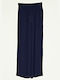 Cuca Damen Stoff Palazzo-Hose mit Gummizug Blue