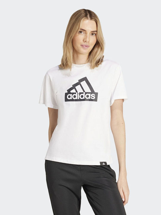 Adidas Γυναικείο Αθλητικό T-shirt Λευκό