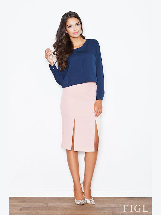 Figl High Waist Skirt in Pink color