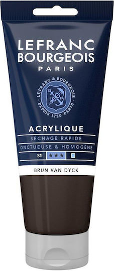Lefranc Bourgeois Acrylic Paint Set Van Dyck Brown 111 80ml 1pcs