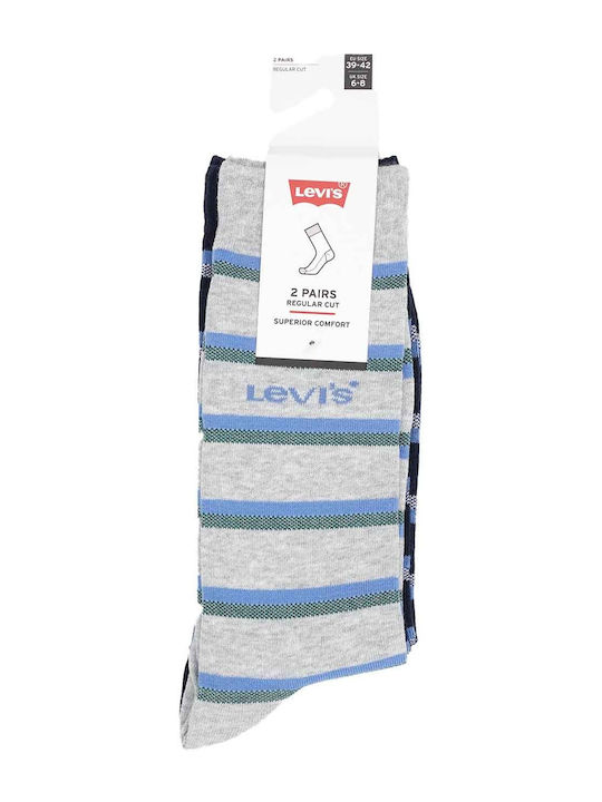 Levi's Bird Eye Κάλτσες Γκρι 2Pack