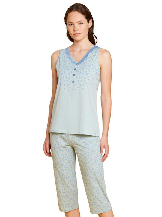 Noidinotte Summer Women's Pyjama Set Cotton Mint