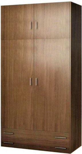 Zwei Türen Schrank mit 2 Schubladen Braun