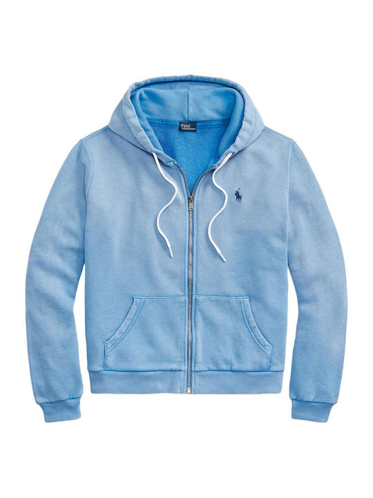 Ralph Lauren Women's Hooded Fleece Sweatshirt Sky Blue