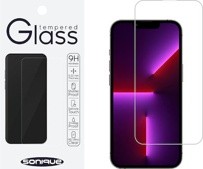 Sonique Hardy Glass 2.5D 0.33mm Vollkleber Vollflächig gehärtetes Glas 1Stück (Apple iPhone 13 / iPhone 13 Pro / iPhone 14)