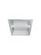 DIL Nube-Star Square Metallic Recessed Spot with Socket 2G11 White 10x10cm. 1pcs