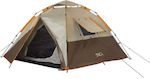 Inca Terra Automatic Camping Tent Igloo Brown 3 Seasons for 4 People 210x210x150cm