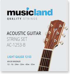 Musicland AC-1253-B Σετ Χορδών Steel 12 - 53"
