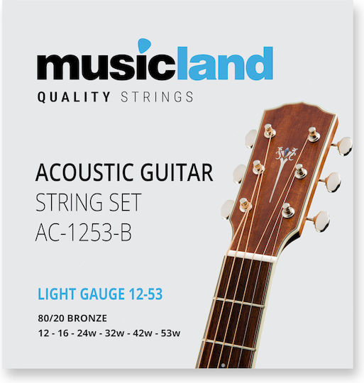 Musicland Steel Acoustic Guitar Strings Set 12 - 53