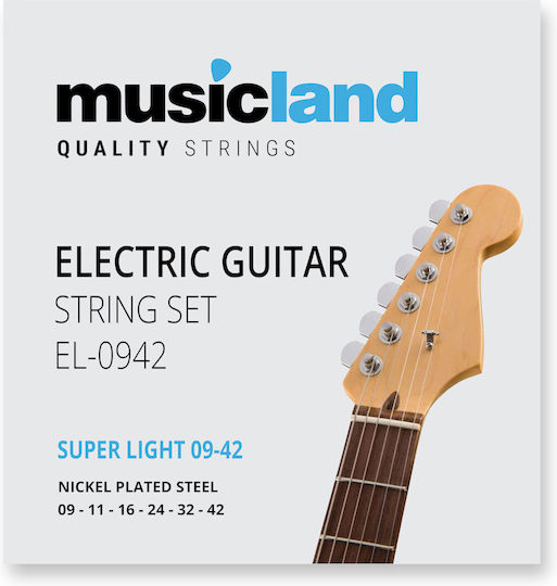 Musicland Set Corzi Pentru Chitară Electrică Nichel Wound 9 - 42