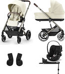 Cybex Balios S Lux Adjustable 3 in 1 Baby Stroller Suitable for Newborn Taupe-Seashell Beige 11.7kg