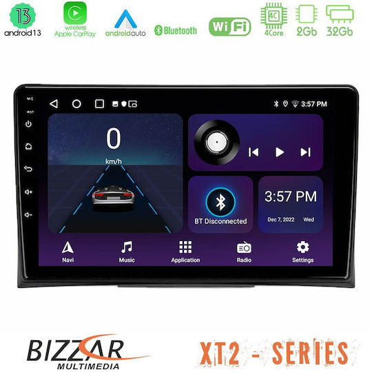 Bizzar Sistem Audio Auto 2DIN (Bluetooth/USB/WiFi/GPS/Apple-Carplay/Android-Auto) cu Ecran Tactil 9"