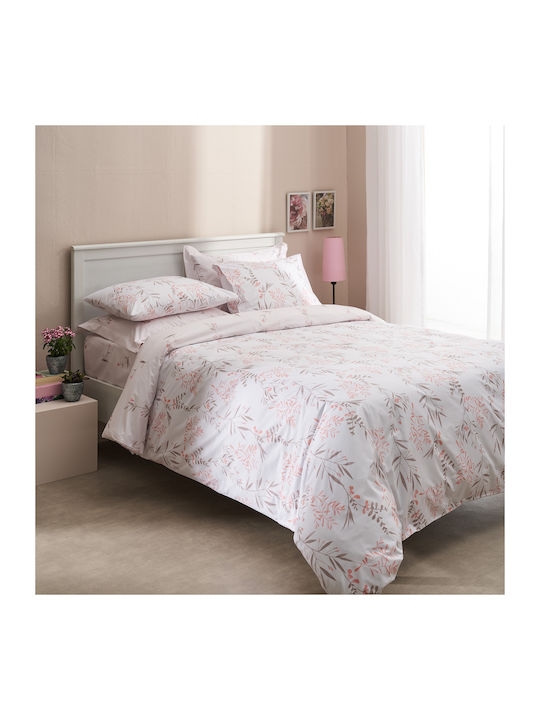 Charalambidis Textiles Κουβερλί Υπέρδιπλο από Βαμβάκι & Πολυεστέρα Σομόν 220x230cm