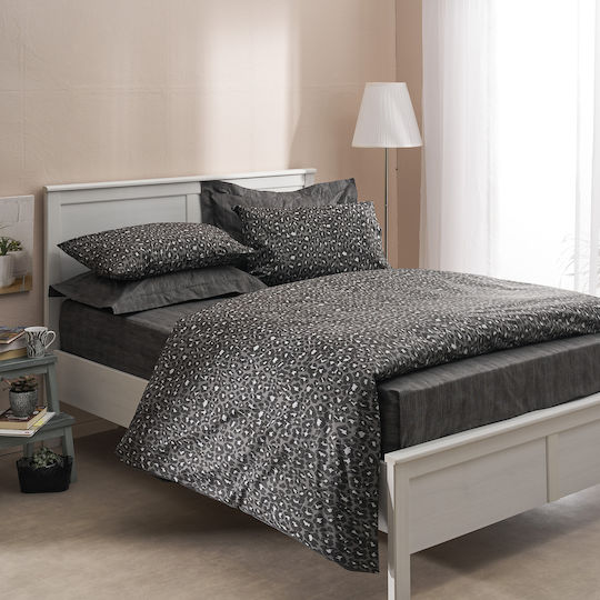 Charalambidis Textiles Κουβερλί Μονό από Βαμβάκι & Πολυεστέρα Μαύρο 160x230cm