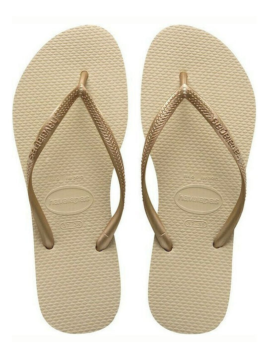 Havaianas Slim Flip Flops Sand Grey Light Golden