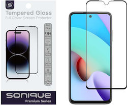 Sonique Hardy Glass Full Face Tempered Glass Μαύρο (Xiaomi Redmi 10 / Redmi 10 2022)