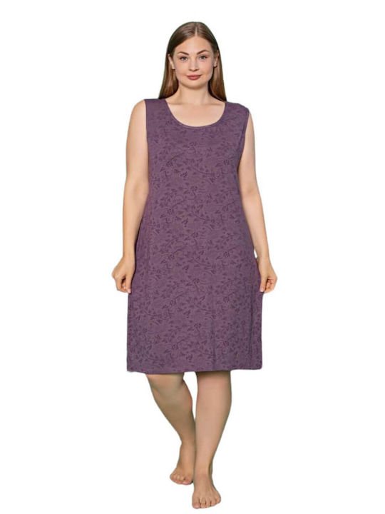 Sleeveless Homewear Nightdress W5063 Purple