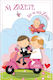 Ευχετήρια Κάρτα 13x8.5cm ''Love & Happiness" Βέσπα