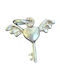 925 Silver Pendant Jolie Silver Key Wings Design 13 X 17 Mm 1.1 G