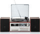 Roadstar HIF-8892D+BT Turntables with Preamp and Built-in Speakers Brown