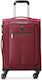 Delsey Pin Up Βαλίτσα Ταξιδίου Καμπίνας Υφασμάτινη Burgundy με 4 Ρόδες Ύψους 56εκ.