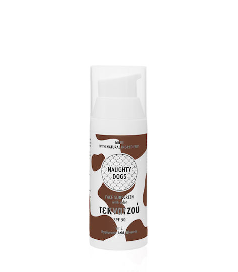 Naughty Dogs Teknatsu Cremă Cu Protecție Solară Pentru Față SPF50 Cu Pigment 50ml