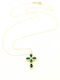 Metrongold Damen Gold Kreuz 14K mit Kette