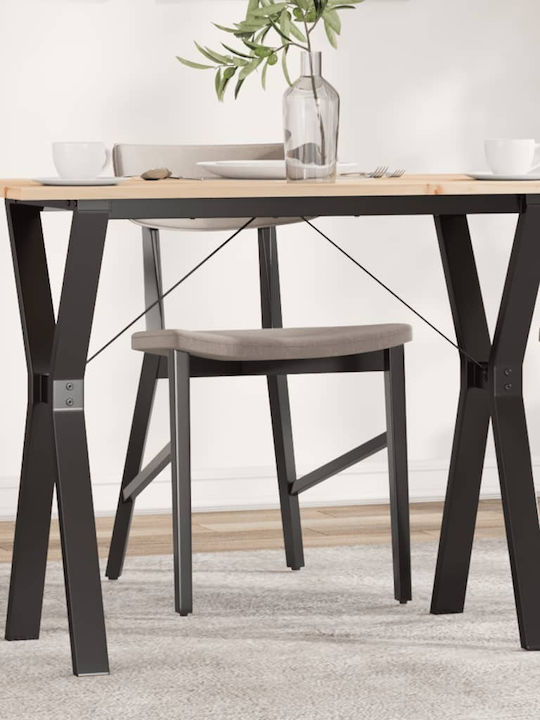 Table Dining Room from Solid Wood & Metal Coffee 100x50x75cm