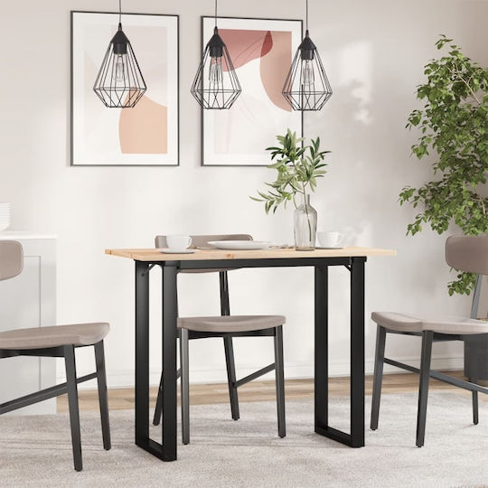 Table Dining Room from Solid Wood & Metal Coffee 100x50x75cm