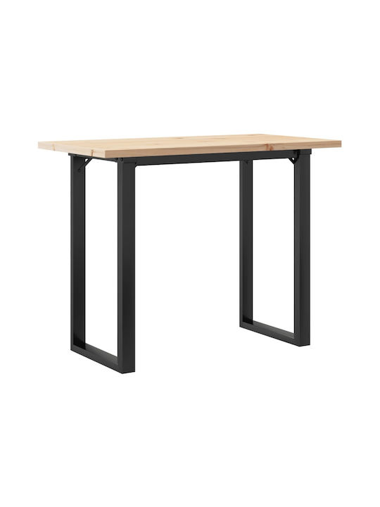 Tisch Speisesaal aus Massivholz & Metall Coffee 100x50x75.5cm