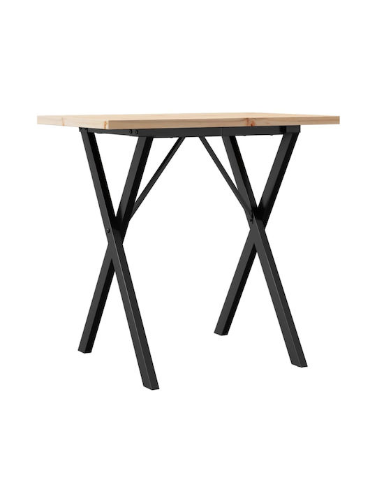 Table Dining Room from Solid Wood & Metal Coffee 80x50x75.5cm