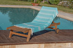 Family Enterprise Σ1 Light Blue Cotton Beach Towel with Fringes 185x90cm