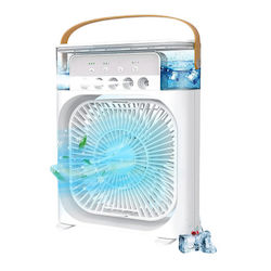 Portable Air Cooler Humidifier LED Lighting White