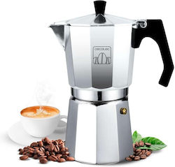 Cecotec Mokclassic Cutie De Prânz Cafetieră Pentru Plită Espresso 3 Căni Inox Maro