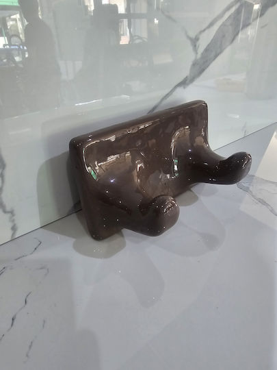 Vitruvit Кука Баня Двойно с винтове ​16.5x9см Кафяв