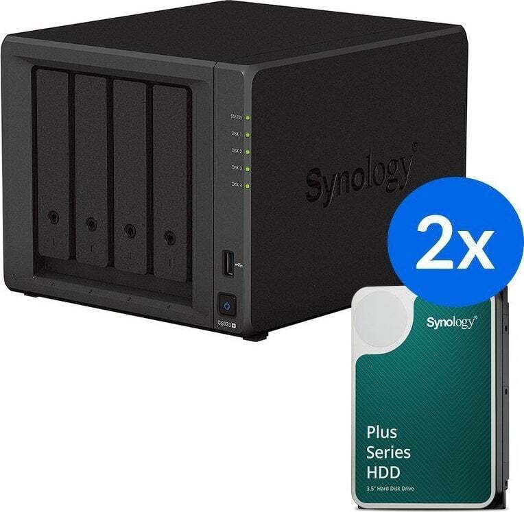 NAS Synology DS725+ 12 To (2x6 To IronWolf) - 2 Baies, Processeur Ryzen, 4 Go RAM, Ports 2.5 GbE Et NVMe M.2