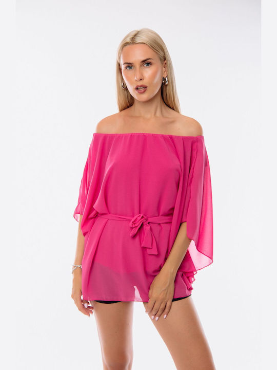 Dress Up Damen Bluse Fuchsia