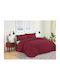 Module Cuvertură Single Microfibra Bordeaux 160x240cm 2buc