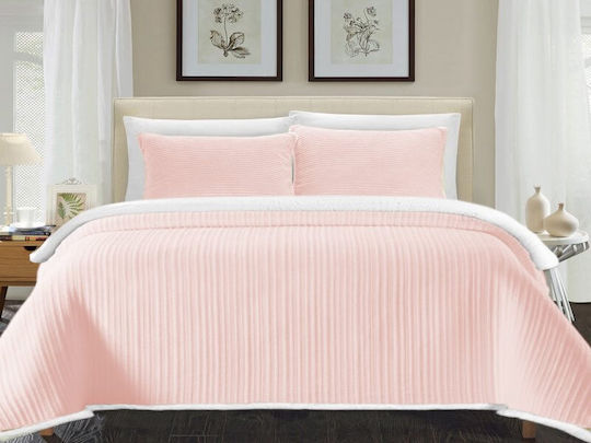 Sherpa Blanket Single 160x220cm in Salmon Color