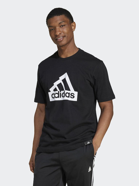 Adidas Ανδρικό T-shirt Κοντομάνικο Μαύρο