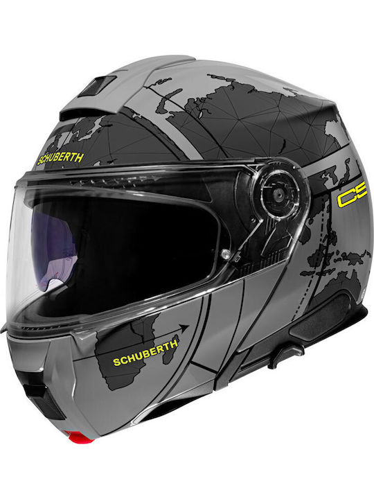 Schuberth C5 Globe Gray Motorcycle Helmet Flip-...