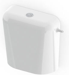 Nikiplast Classic Wall Mounted Plastic Low Pressure Rectangular Toilet Flush Tank White